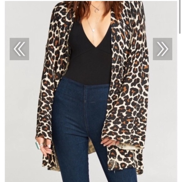 Show Me Your MuMu Sweaters - Show me your MuMu easy cardi cheetah club knit cardigan sweater size small